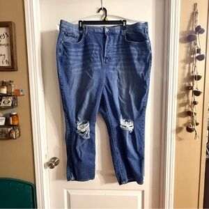 Torrid Women’s Ripped Jeans Elastic Waistband Sz26R. MH-95